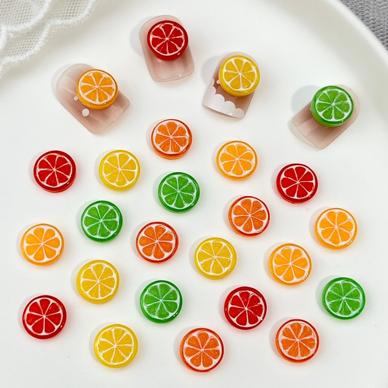 Nail Art Orange - 20pcs 3D Mini Simulated Food Lemon