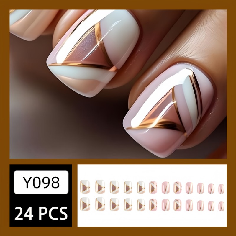 24pcs/set Cute Sweet Short Squ - Nail Art Press On review and price