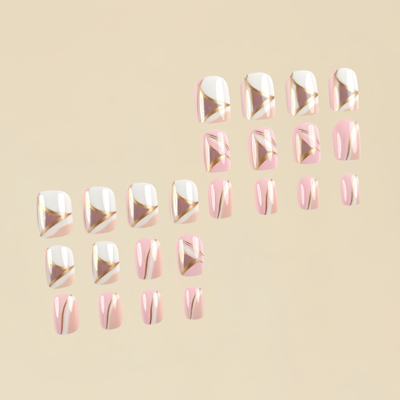 24pcs/set Cute Sweet Short Squ - Nail Art Press On review and price