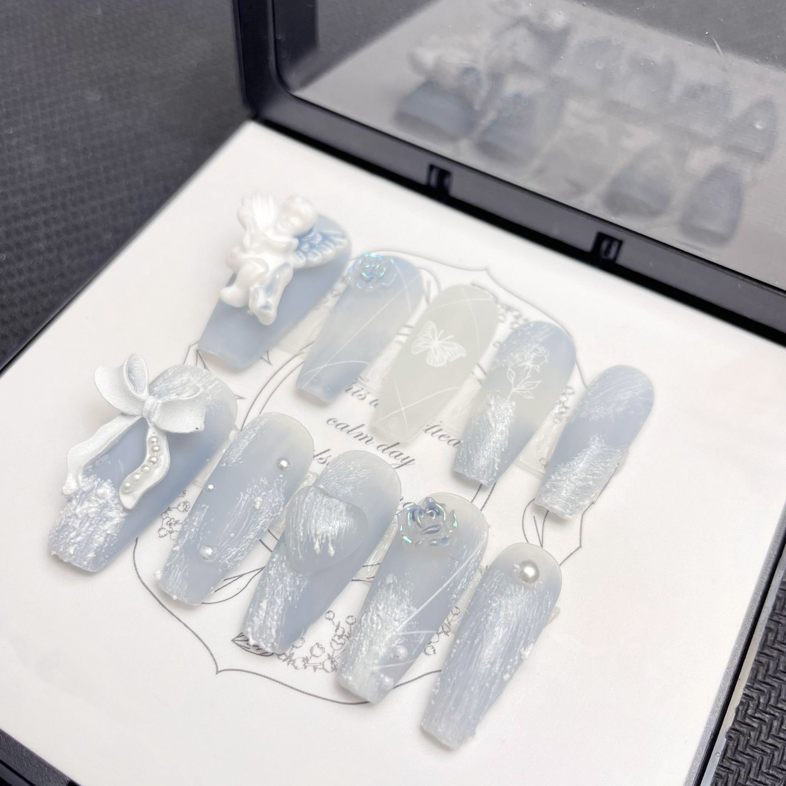 3D Plaster Angel False Nails G - Nail Art Press On review and price