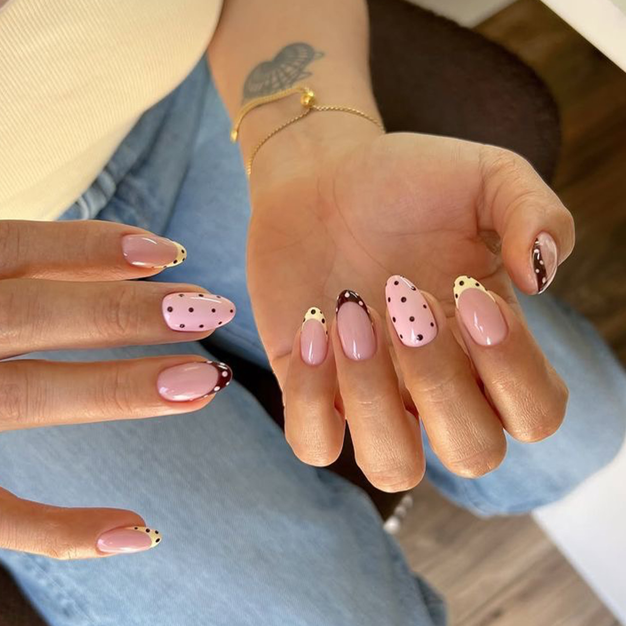 24Pcs Almond False Nails Sets  - Nail Art Pink review and price