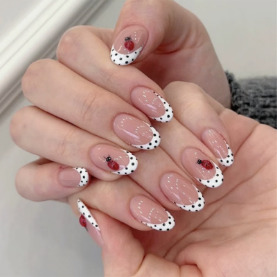 24Pcs Almond False Nails Sets  - Nail Art Pink review and price