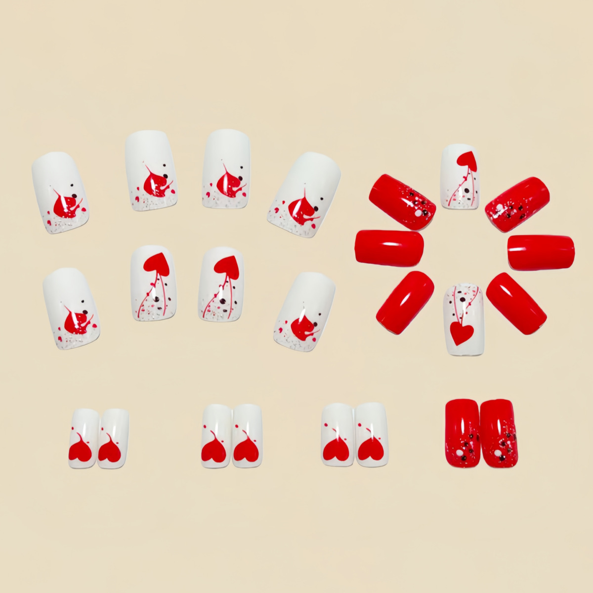 Short Medium fake nails for wo - Nail Art Pink review and price