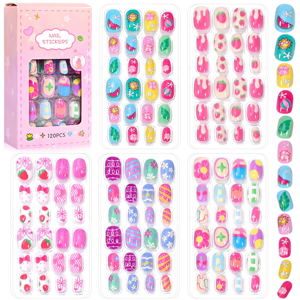 120-Piece 5-Set Candy Kids Pre - Nail Art Pink review and price