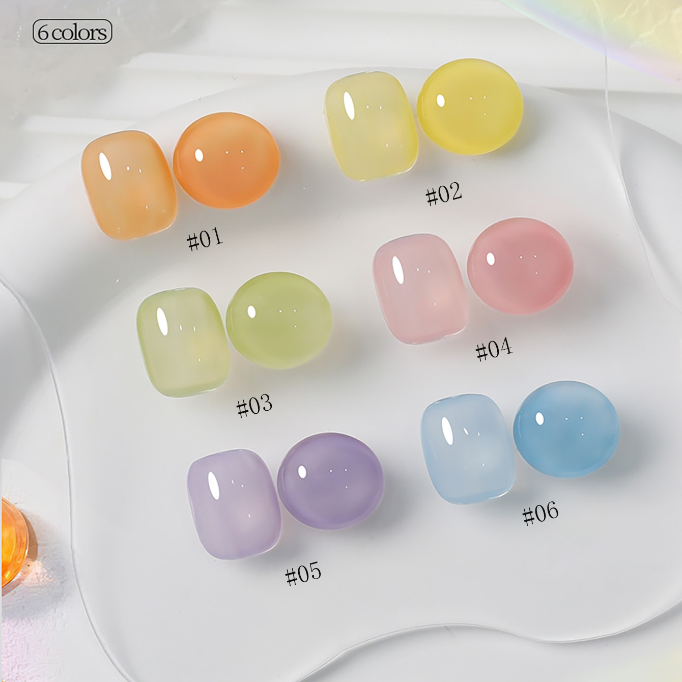 1-6pcs PSK New Macaron Candy O - Nail Art Orange review and price